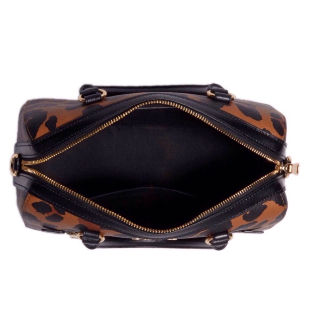 COACH Rowan Satchel Handbag In Leopard Print - Picture 8 of 13